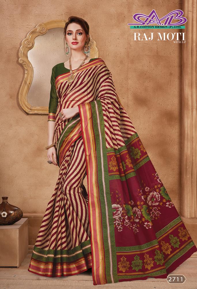 AB Rajmoti Pure Cotton Printed Saree Collection